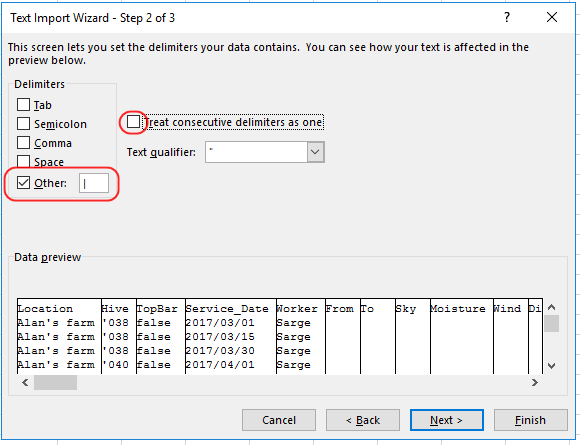 Excel import 2