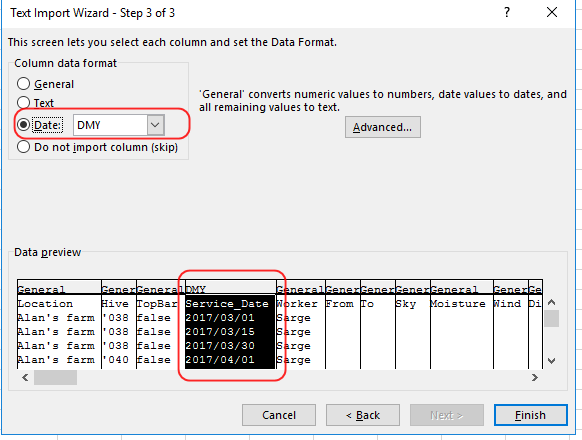 Excel import 3